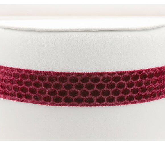 Red Maroon Choker Texture Velvet Adjustable Necklace red Chokers (#62) - Picture 3 of 8